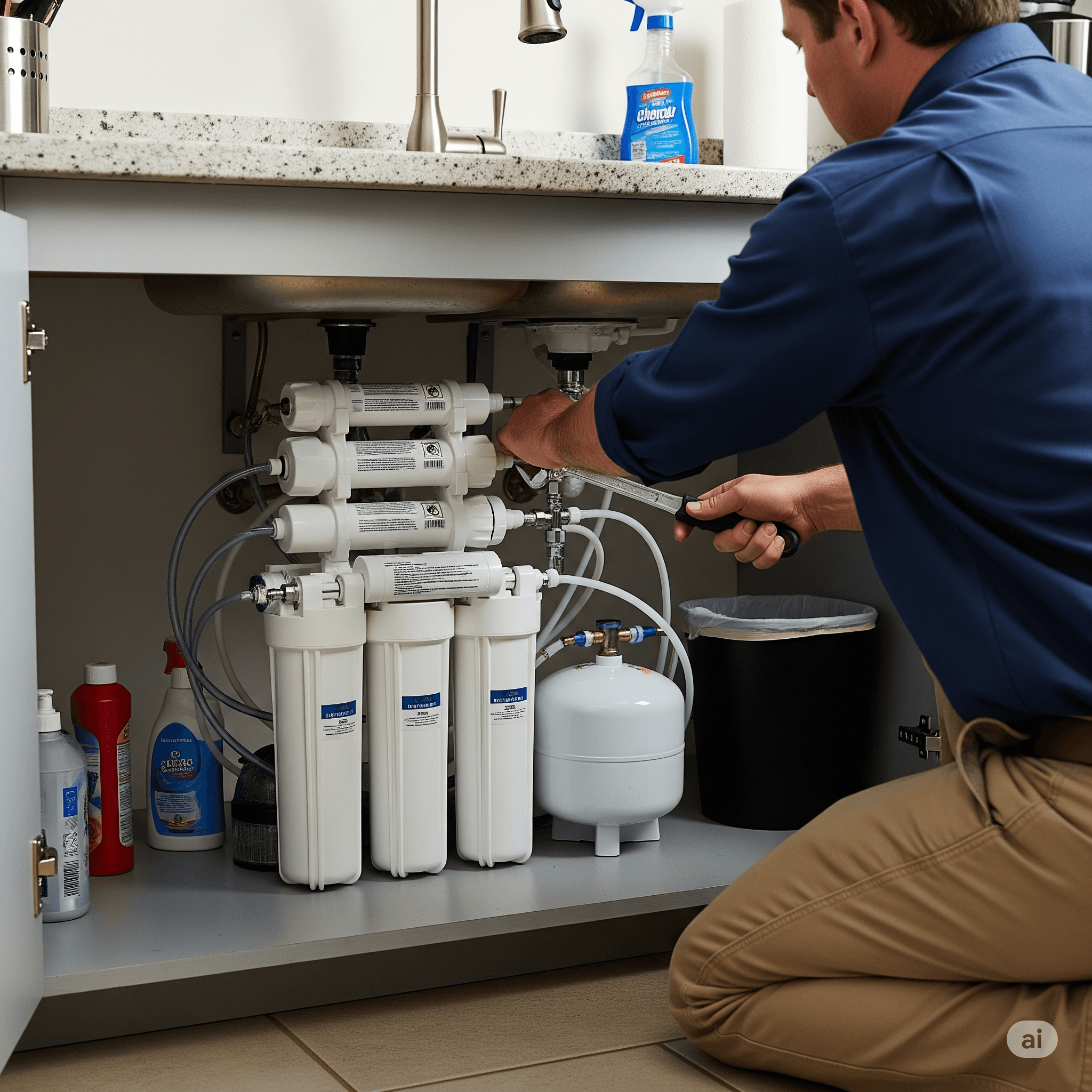 Professional water system installation